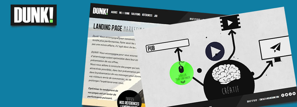 Mise en ligne du site de l'agence DUNK !